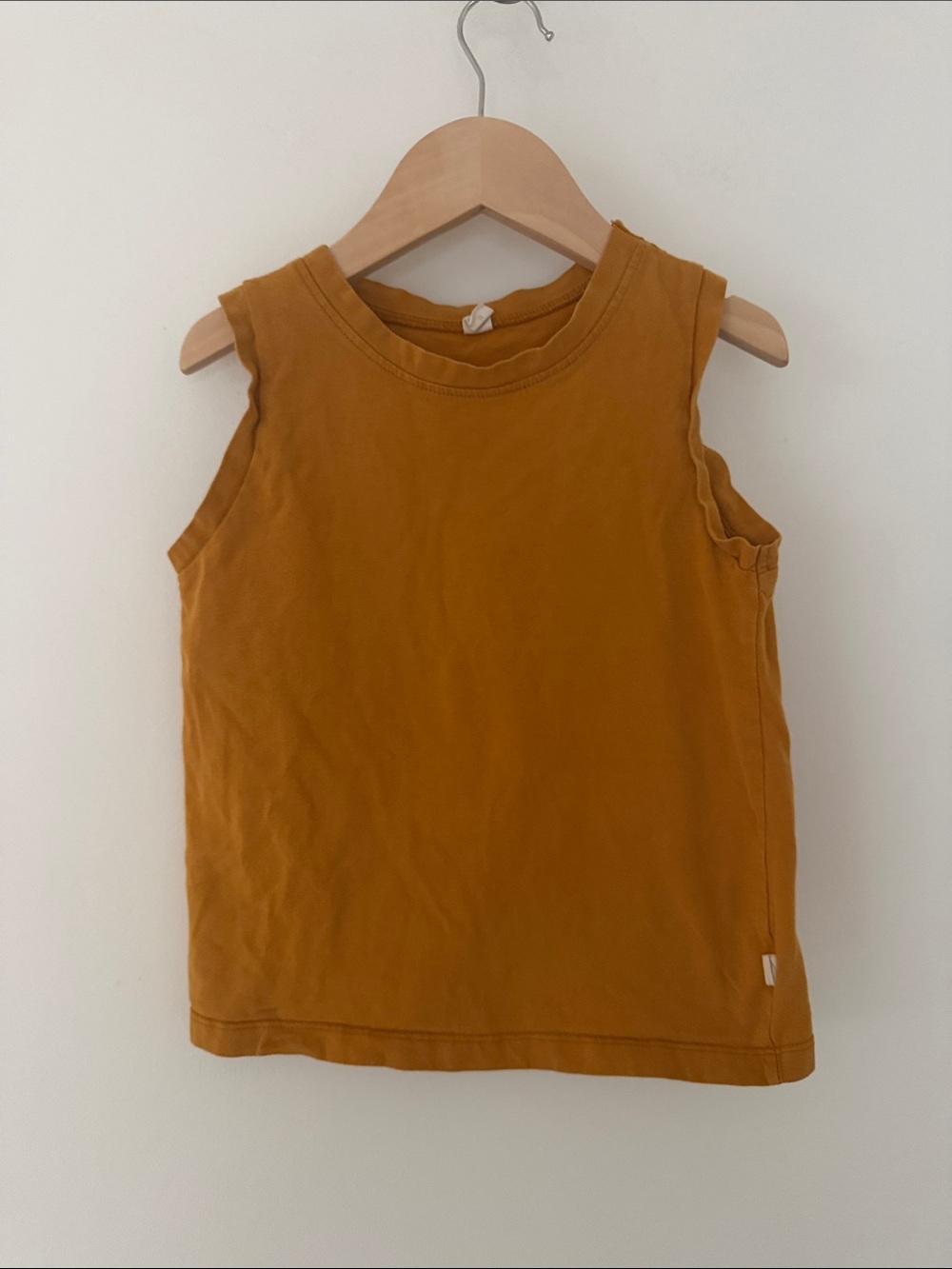 Nui Organics Kids Sleeveless Tank Top - Mustard Gold Excellent Condition 3-4T